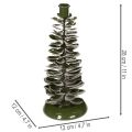 Lysestake juletre grønn metalldekorasjon 28cm | Floristik24.no