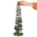 Lysestake i juletredesign, grønt metall, 45 cm | Floristik24.no