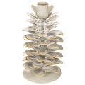 Floristik24 Lysestake i kongledesign for spisslys, 17 cm