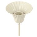 Floristik24 Lysestake med spyd i blomsterform, kremfarget, 11 cm, 4 stk.