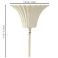Lysestake med spyd i blomsterform, kremfarget, 11 cm, 4 stk. | Floristik24.no