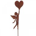Floristik24 Hage stake rust engel med hjerte dekorasjon Valentinsdag 60cm