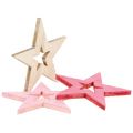 Floristik24 Stjerner for å spre rosa, rosa, natur 4cm 72stk