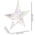 Dekorative stjernepynt, iriserende klar akryl, juletrepynt, 9 cm, 6 stk. | Floristik24.no