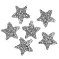 Floristik24 Stjerneglitter 1,5 cm for dryssende sølv 144stk