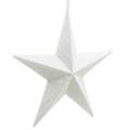 Floristik24 Glitterstjerner til oppheng hvit Ø21cm 3stk