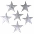 Floristik24 Deco stjerner sølv 4cm 12stk