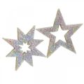 Floristik24 Dekorative stjerner for kunsthåndverk gul, brun skumgummi 4cm 36stk