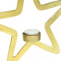 Floristik24 Dekorativ stjerne telysholder metall for oppheng gylden 24cm
