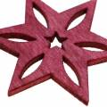 Floristik24 Spredt dekor stjerne rosa, grå assortert tre 4cm 72p