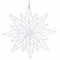 Floristik24 Dekorativ isstjerne til å henge gjennomsiktig, glitter 24,5cm 6stk