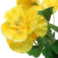 Floristik24 Kunstige stemorsblomster Gul Kunstig blomst til stikk 30cm