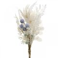 Sølv blad globe tistel bregne kunstige blomster krem 56cm haug