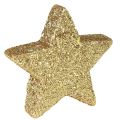 Scatter stars lys gull glimmer 4-5cm 40stk | Floristik24.no