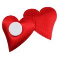 Floristik24 Dekorative hjerter med lim prikk rød 3cm 100p