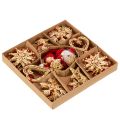 Stråpyntsett juletrepynt figurer og stjerner 6 cm 30 stk | Floristik24.no