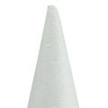 Floristik24 Styrofoam kjegle hvit 14cm x 7cm 10stk