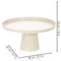 Dekorativ rund beige tallerken med 40 cm høy bunn | Floristik24.no