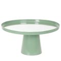 Floristik24 Grønt rundt dekorativt metallbord, 40 cm diameter, med høy kant