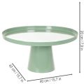 Grønt rundt dekorativt metallbord, 40 cm diameter, med høy kant | Floristik24.no