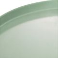 Grønt rundt dekorativt metallbord, 40 cm diameter, med høy kant | Floristik24.no