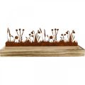 Floristik24 Trebrett våreng, påskedekorasjon, dekorativ brett edel rust 35 × 15cm