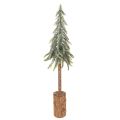 Floristik24 Kunstig grantre, iset overflate, med trebase, vinterdekorasjon, 60 cm