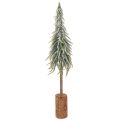 Floristik24 Kunstig grantre, isbelagt, dekorativt tre på en trebase for vinterdekorasjon og jul, 75 cm