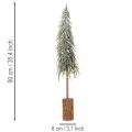 Kunstig juletre med fot, frostet, som vinterdekorasjon, 90 cm | Floristik24.no