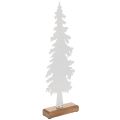 Dekorativt juletre på trebase,