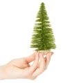 Kunstig juletre med trebase, liten, 16 cm, 6 stk. | Floristik24.no
