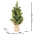 Kunstig juletre i jutepose, liten borddekorasjon, mini juletre, 38 cm | Floristik24.no