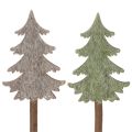 Floristik24 Dekorativt juletre på pinne til blomsterkasser og høye arrangementer, 45 cm, 6 stk.