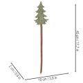 Dekorativt juletre på pinne til blomsterkasser og høye arrangementer, 45 cm, 6 stk. | Floristik24.no