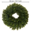 Kunstig grangrenkrans, grønn, rund, 50 cm | Floristik24.no