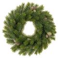 Floristik24 Kunstig grangrenkrans med kongler til dør eller bord, 30 cm
