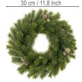 Kunstig grangrenkrans med kongler til dør eller bord, 30 cm | Floristik24.no
