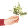 Kunstig grangren til festlig dekorasjon, 22 cm, 2 stk. | Floristik24.no