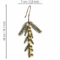 Kunstig grangren med gullfargede mini julekuler, 46 cm, 2 stk. | Floristik24.no