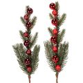 Floristik24 Kunstig grangren med julekuler, 48 cm, 2 stk.