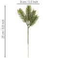 Kunstig grønn grangren til vinterdekorasjoner, 25 cm, 24 stk. | Floristik24.no