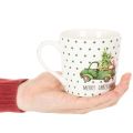 Kaffekrus Merry Christmas julemotiv keramisk krus 10 cm 2 stk | Floristik24.no