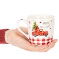 Julekrus med bil og juletre, keramiske krus, 10 cm, 2 stk. | Floristik24.no