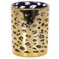 Floristik24 Telysholder i glass med leopardmønster til borddekorasjon, 12 cm