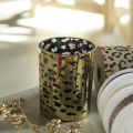 Telysholder i glass med leopardmønster til borddekorasjon, 12 cm | Floristik24.no