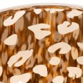 Telysholder i glass med leopardmønster, 12 cm | Floristik24.no