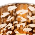 Telysholder i glass med leopardmønster, tofarget, 8 cm | Floristik24.no