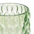 Floristik24 Telysglass grønn lanterne tonet glass Ø9,5cm H9cm 2stk