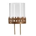 Floristik24 Telysholder for plugging med lysglass gull Ø7cm 4 stk