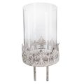 Floristik24 Telysholder for plugging med lysglass grå Ø5,5cm 4stk